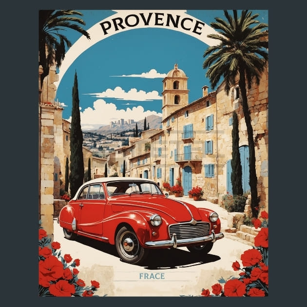 Provence France Metal Wall Art and Desktop Mouse Pad by X2Metal