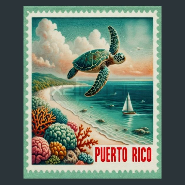Puerto-Rico-Stamp-Metal-Prints