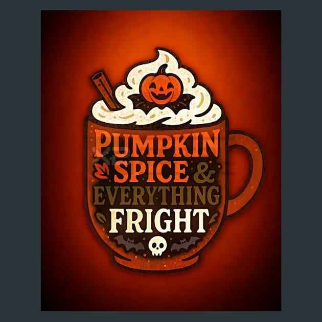 Pumpkin Spice and Everything Fright Metal Wall Art and Desktop Mouse Pad by X2Metal
