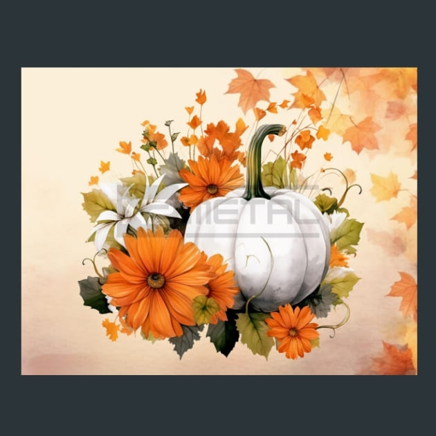 Pumpkin-and-Flowers-12-metal-prints-posters-mouse-pads