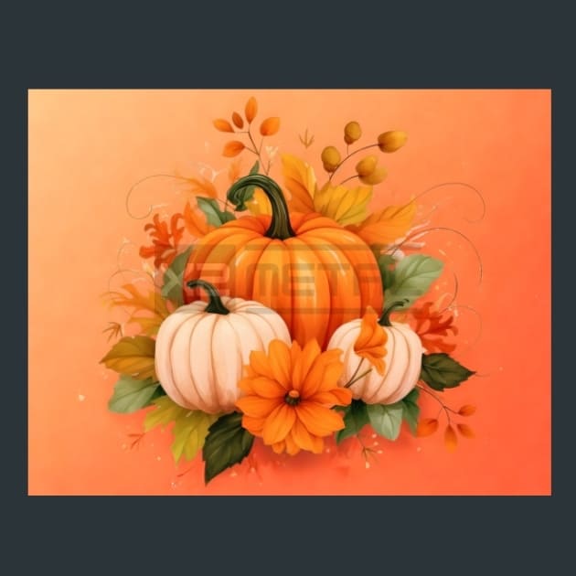 Pumpkin-and-Flowers-19-metal-prints-posters-mouse-pads