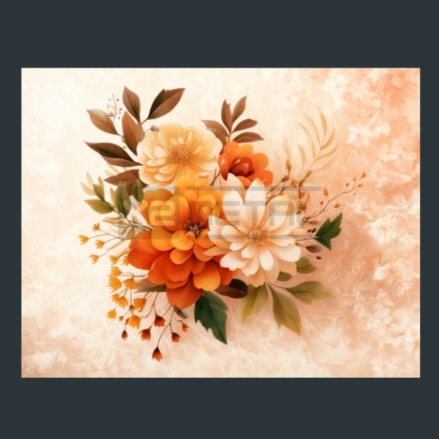 Pumpkin-and-Flowers-39-metal-prints-posters-mouse-pads
