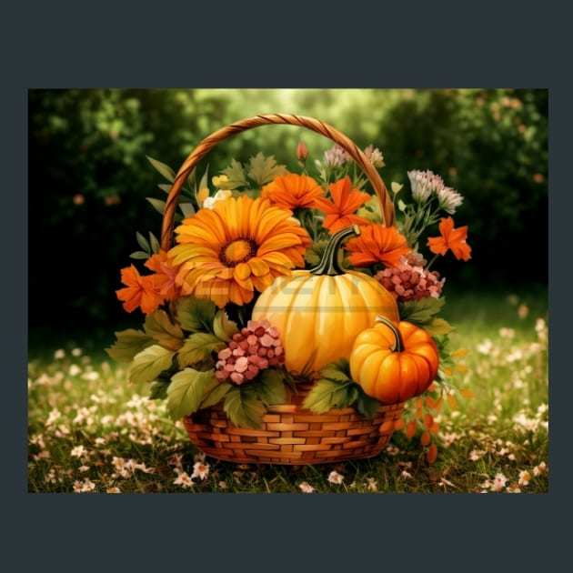 Pumpkin Flowers 9 Metal Wall Art and Desktop Mouse Pad by X2Metal