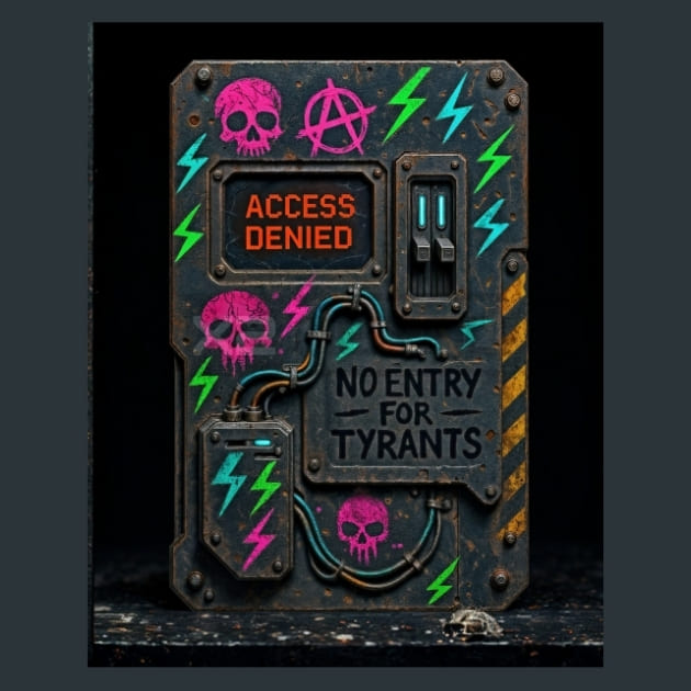 Punk_Bunker_Door_Panel_metal_prints_posters_mouse_pads