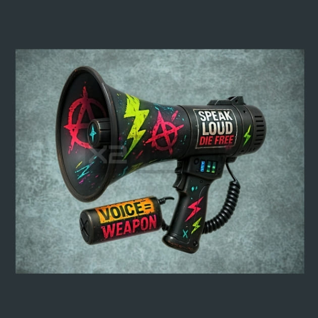 Punk_Propaganda_Megaphone_metal_prints_posters_mouse_pads