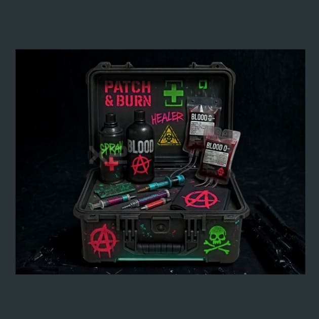 Punk Resistance Medical Kit Metal Wall Art and Desktop Mouse Pad by X2Metal