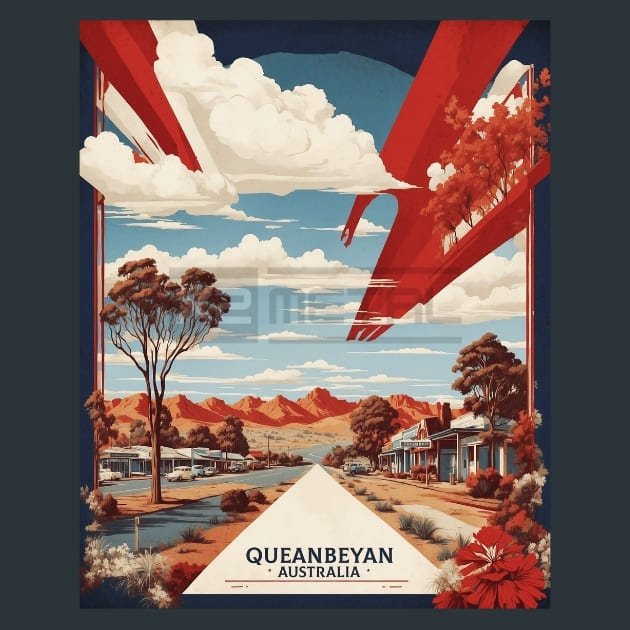 Queanbeyan Australia Metal Wall Art and Desktop Mouse Pad by X2Metal