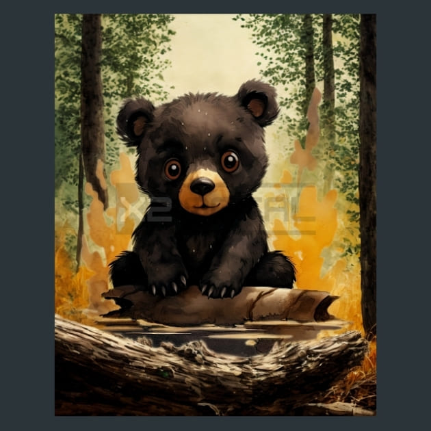 Quirky-Bear-Animal-25-metal-prints-posters-mouse-pads
