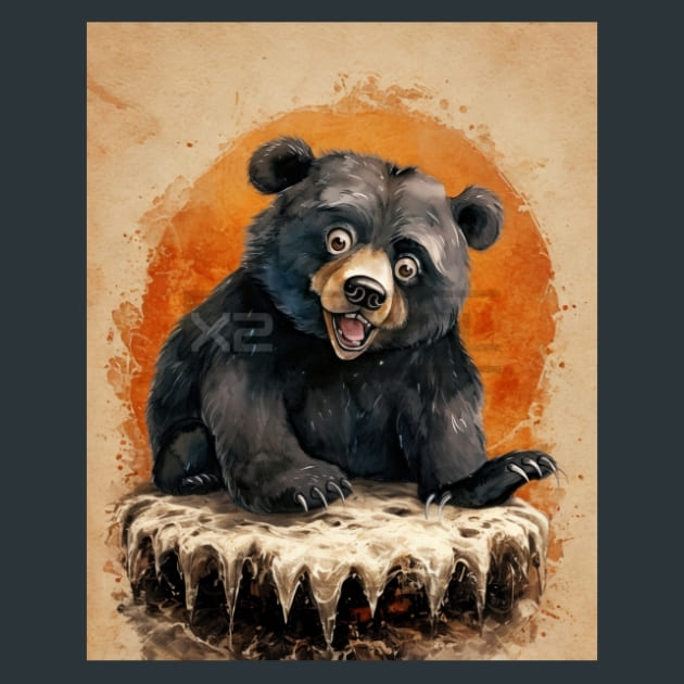Quirky-Bear-Animal-26-metal-prints-posters-mouse-pads