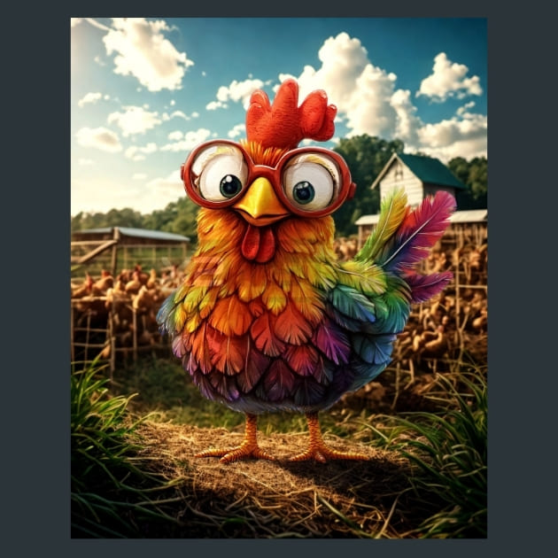 Quirky-Chickens-16-metal-prints-posters-mouse-pads