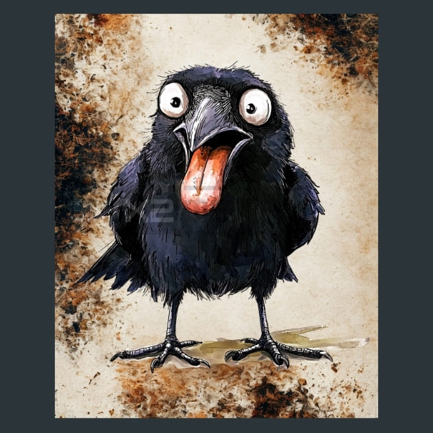 Quirky-Crows-3-metal-prints-posters-mouse-pads