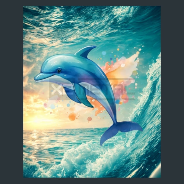 Quirky-Dolphins-Animal-16-metal-prints-posters-mouse-pads
