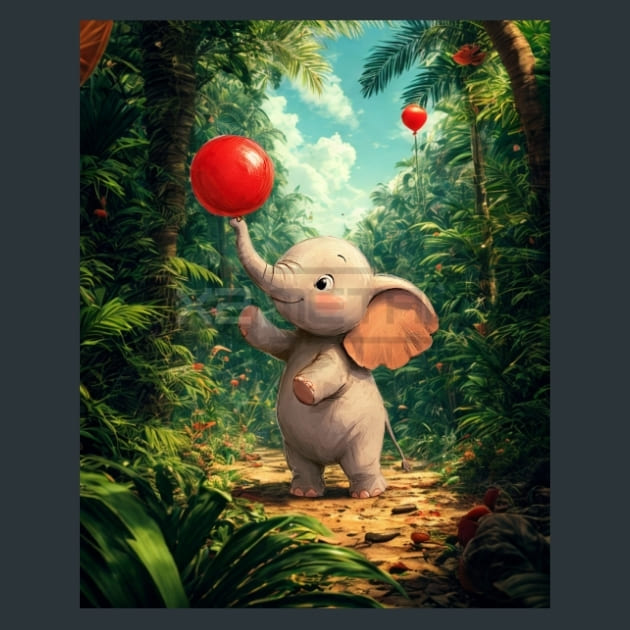 Quirky-Elephant-2-metal-prints-posters-mouse-pads