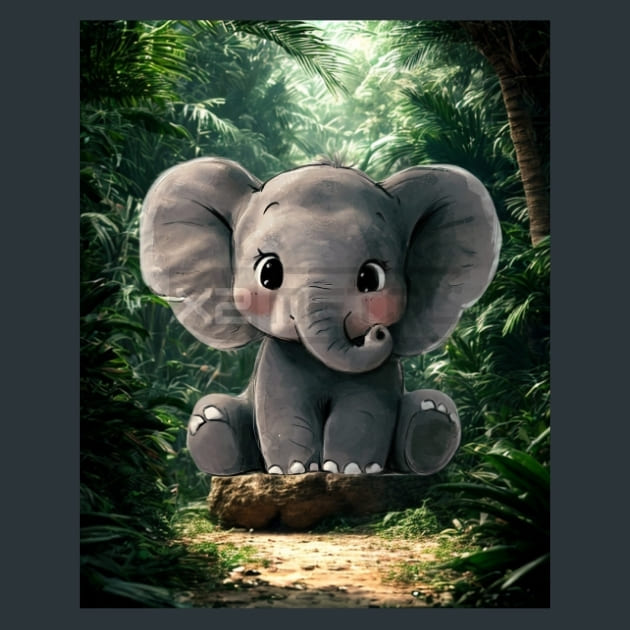 Quirky-Elephant-30-metal-prints-posters-mouse-pads