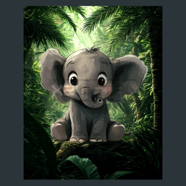 Quirky-Elephant-35-metal-prints-posters-mouse-pads