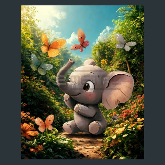 Quirky-Elephant-5-metal-prints-posters-mouse-pads