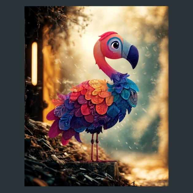 Quirky-Flamingo-10-metal-prints-posters-mouse-pads