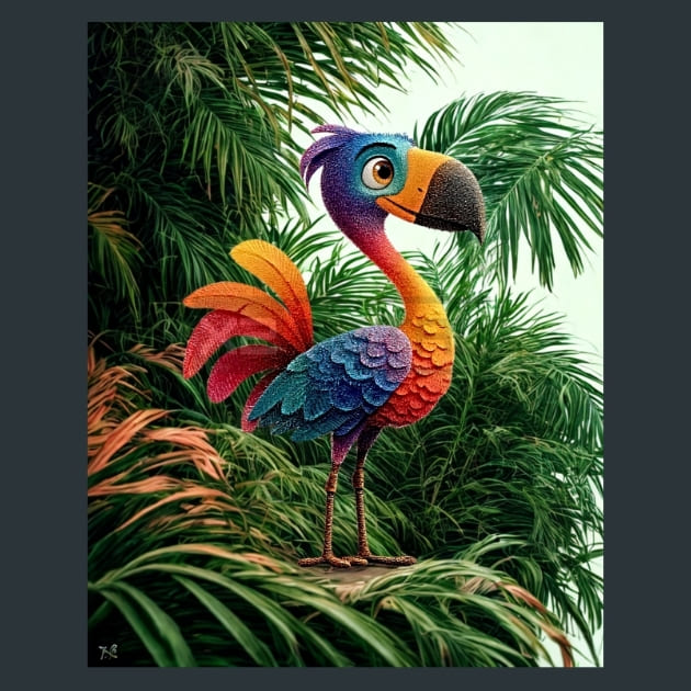 Quirky-Flamingo-2-metal-prints-posters-mouse-pads