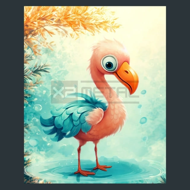 Quirky-Flamingo-Animal-13-metal-prints-posters-mouse-pads