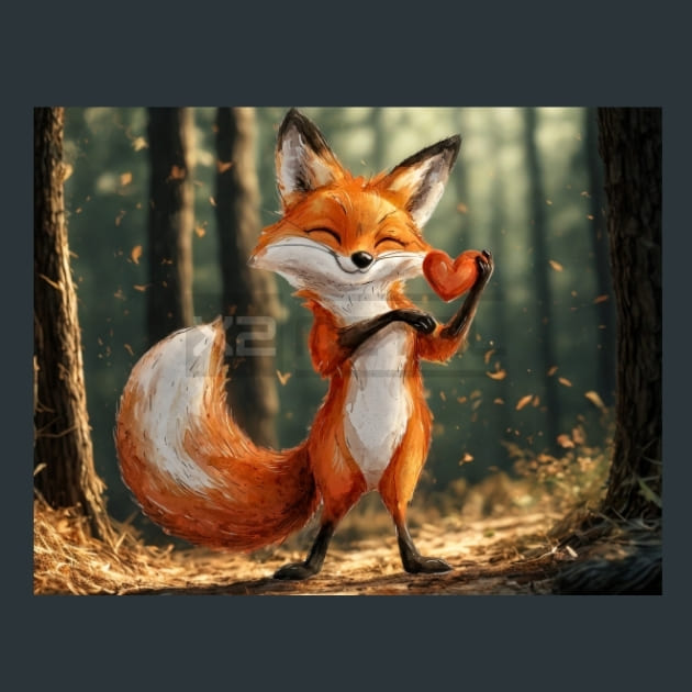 Quirky-Fox-1-metal-prints-posters-mouse-pads