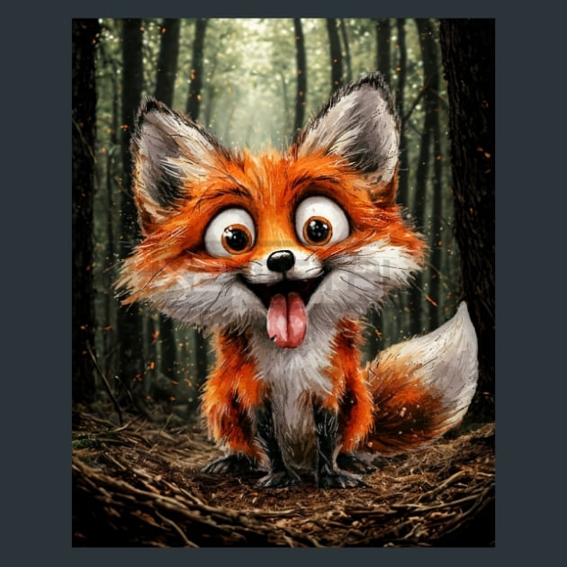 Quirky-Fox-11-metal-prints-posters-mouse-pads