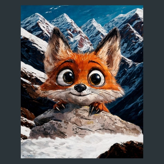 Quirky-Fox-12-metal-prints-posters-mouse-pads