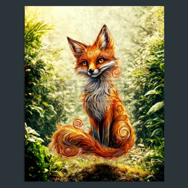 Quirky-Fox-14-metal-prints-posters-mouse-pads