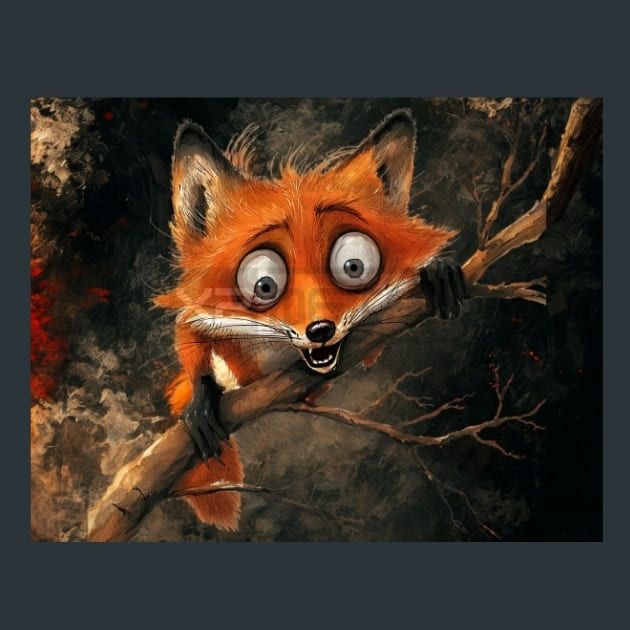 Quirky-Fox-16-metal-prints-posters-mouse-pads