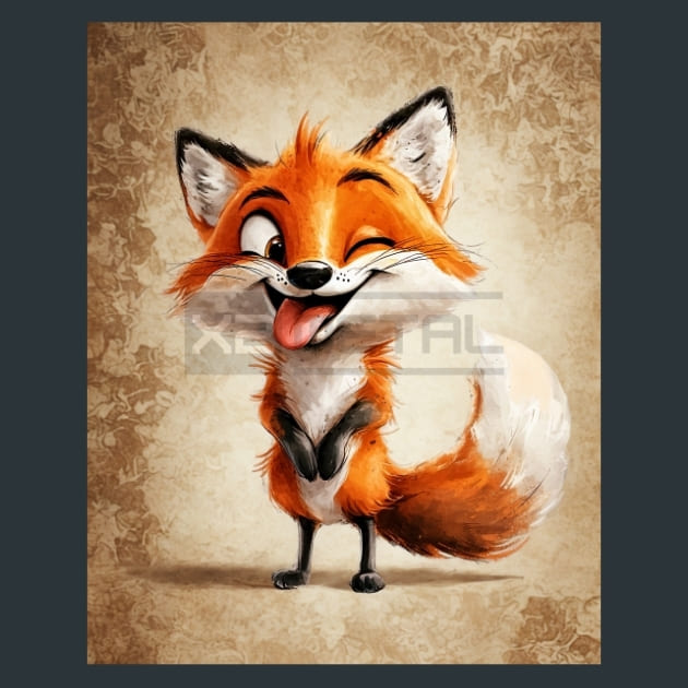Quirky-Fox-7-metal-prints-posters-mouse-pads
