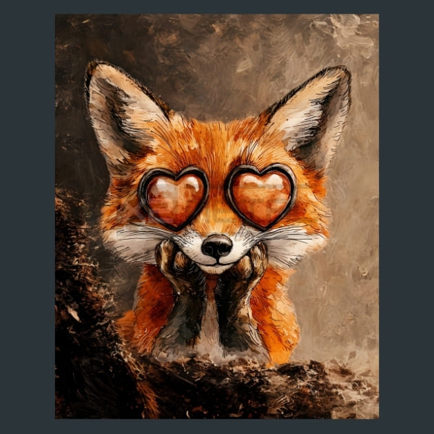 Quirky-Fox-8-metal-prints-posters-mouse-pads