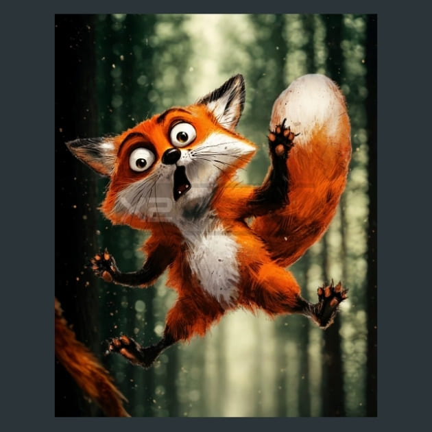 Quirky-Fox-9-metal-prints-posters-mouse-pads