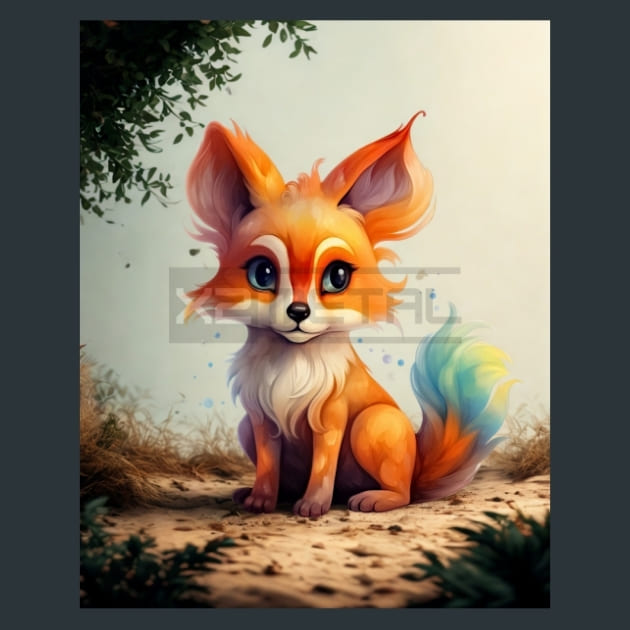 Quirky-Fox-Animal-12-metal-prints-posters-mouse-pads