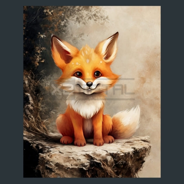 Quirky-Fox-Animal-6-metal-prints-posters-mouse-pads