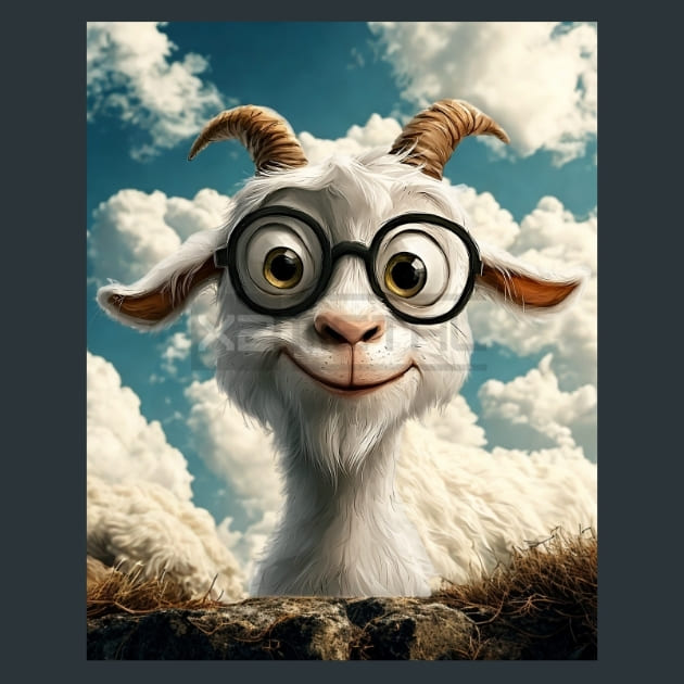 Quirky-Goat-1-metal-prints-posters-mouse-pads