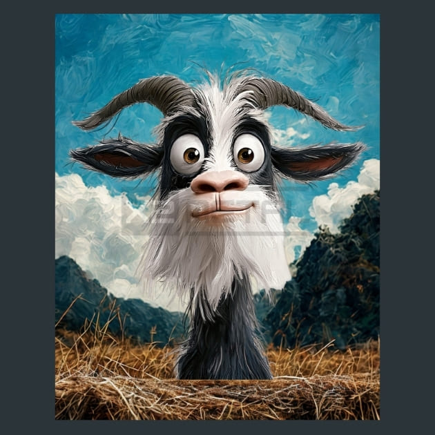 Quirky-Goat-15-metal-prints-posters-mouse-pads