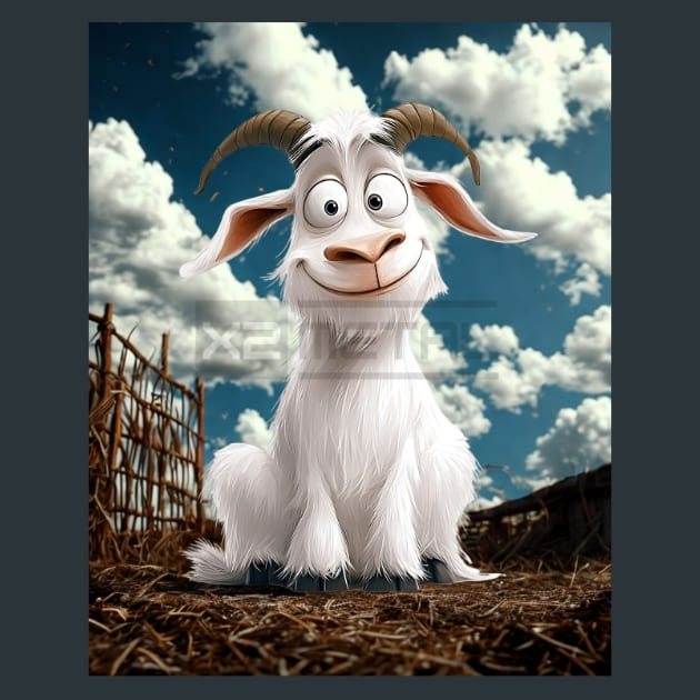 Quirky-Goat-16-metal-prints-posters-mouse-pads