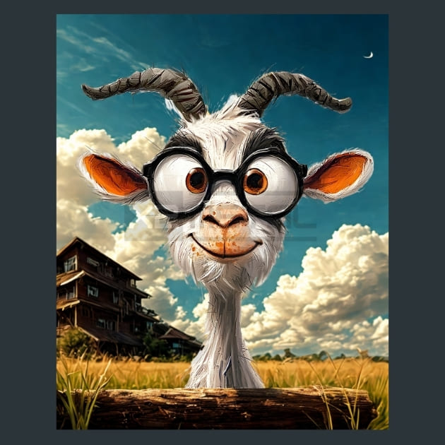 Quirky-Goat-18-metal-prints-posters-mouse-pads