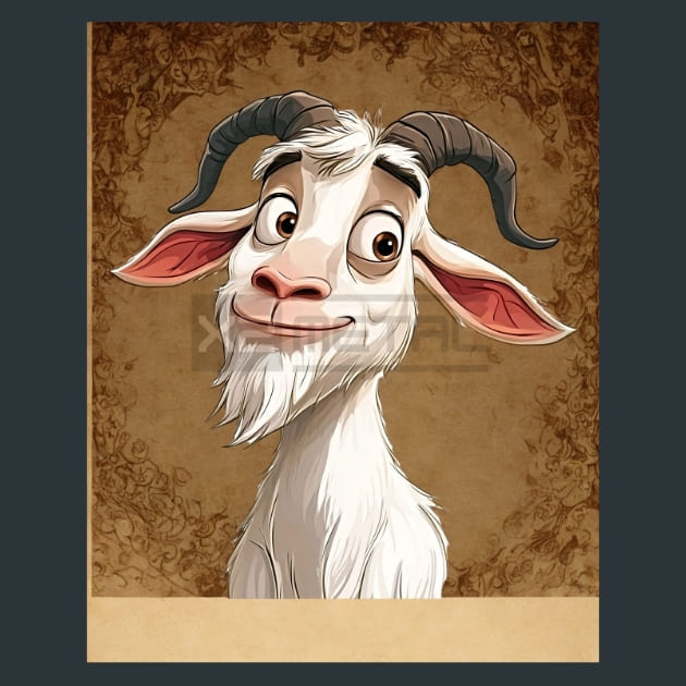 Quirky-Goat-4-metal-prints-posters-mouse-pads