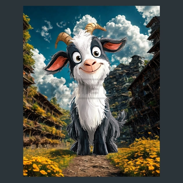 Quirky-Goat-6-metal-prints-posters-mouse-pads