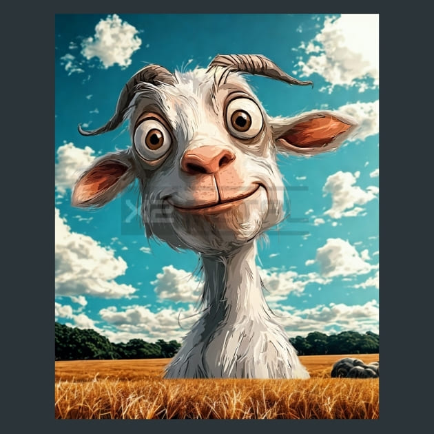 Quirky-Goat-8-metal-prints-posters-mouse-pads