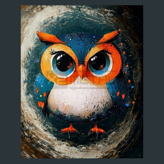 Quirky-Owl-12-metal-prints-posters-mouse-pads