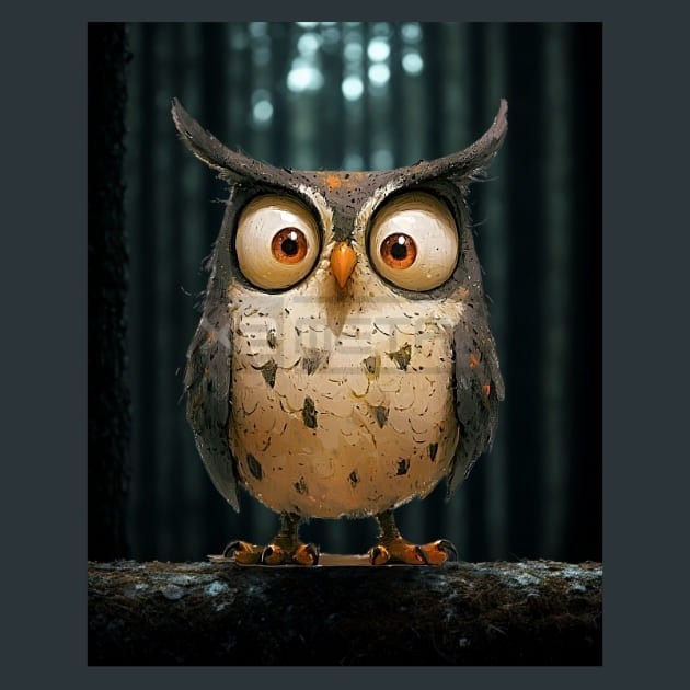 Quirky-Owl-13-metal-prints-posters-mouse-pads