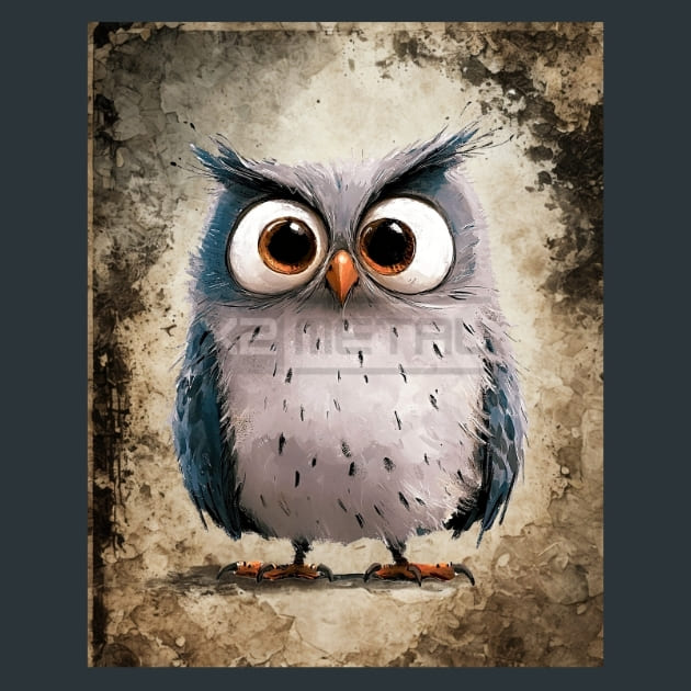 Quirky-Owl-15-metal-prints-posters-mouse-pads