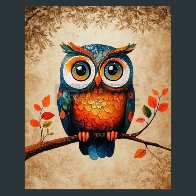 Quirky-Owl-16-metal-prints-posters-mouse-pads