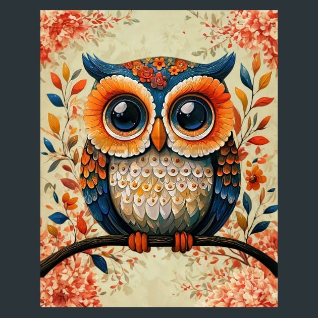 Quirky Owl 21 Metal Wall Art and Desktop Mouse Pad by X2Metal