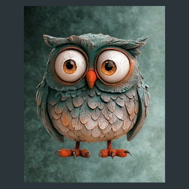 Quirky-Owl-24-metal-prints-posters-mouse-pads