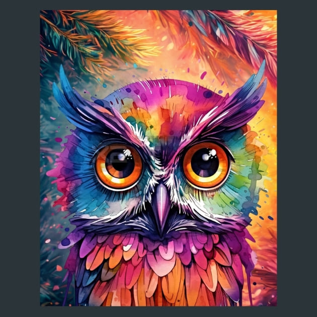 Quirky-Owl-Animal-9-metal-prints-posters-mouse-pads