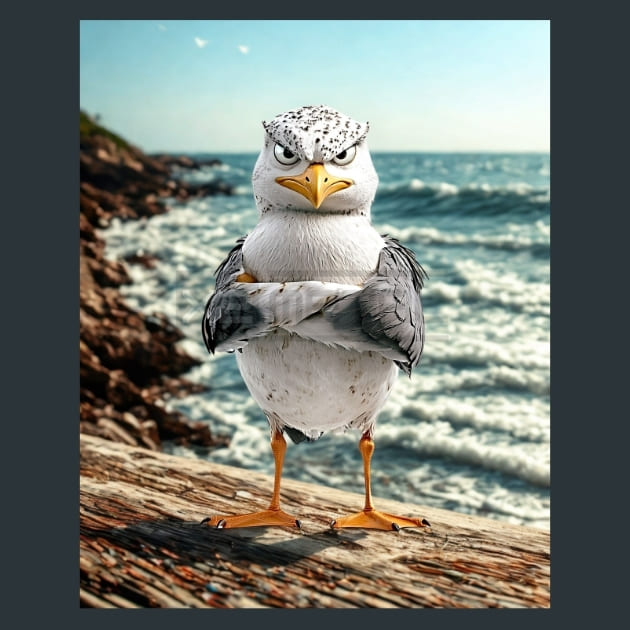 Quirky-Seagull-18-metal-prints-posters-mouse-pads