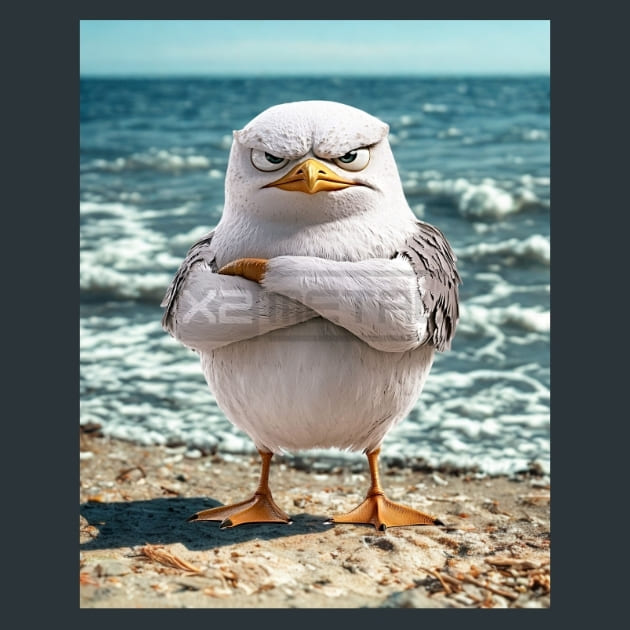 Quirky-Seagull-19-metal-prints-posters-mouse-pads