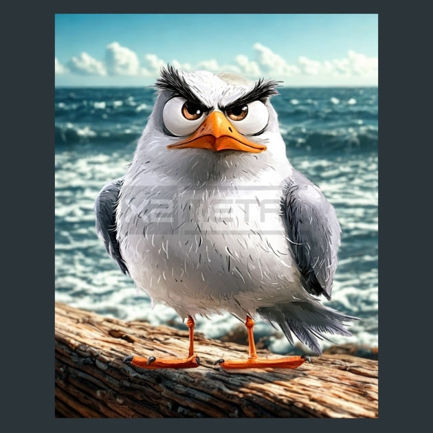 Quirky-Seagull-4-metal-prints-posters-mouse-pads